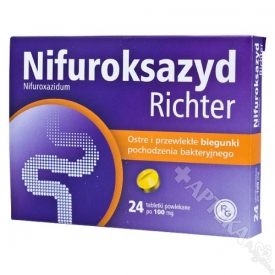 Nifuroksazyd Richter 100mg, 24 tabletki