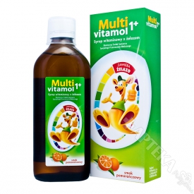 Multivitamol 1+, syrop witaminowy z żelazem dla dzieci, 250ml
