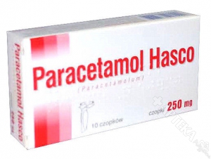Paracetamol Hasco 250mg, 10 czopków