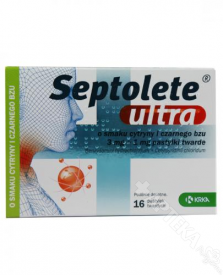 Septolete ultra o smaku cytryny i czarnego