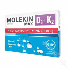 Molekin D3+K2 Max, 30 tabletek