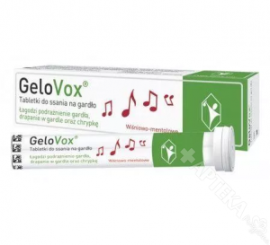 GeloVox, wiśniowo-mentolowy, 20 tabletek do ssania