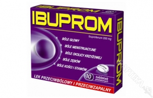 Ibuprom 200mg, 10 tabletek