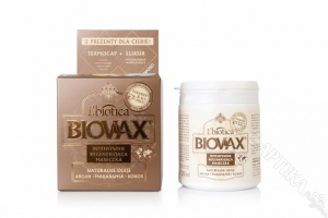 L'Biotica Biovax, intensywnie regenerująca maseczka, argan, makadamia, kokos, 250ml