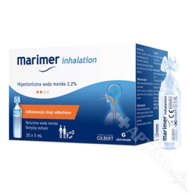 Marimer Inhalation, hipertoniczna woda morska 2,2%, 30 ampułek po 5ml