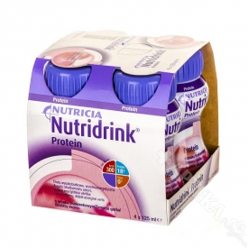 Nutridrink Protein o smaku truskawkowym, 4x125ml