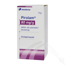 Pirolam 0,08g/g, lakier leczniczy, 4g