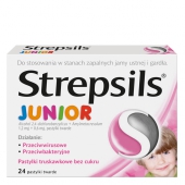 Strepsils Junior, 24 pastylki  do ssania
