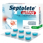 Septolete Ultra 3mg+1mg, 16 pastylek