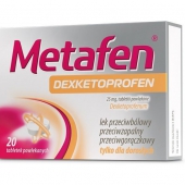 Metafen Dexketoprofen 25mg, 20 tabletek