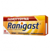 Famotydyna Ranigast, 20 tabletek powlekanych