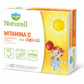 Naturell, Witamina D dla dzieci, 60 tabletek