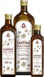 LenVitol olej lniany, tłoczony na zimno, 500ml
