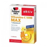 Doppelherz aktiv Witamina C 1000 Max + Witamina D, 30 tabletek