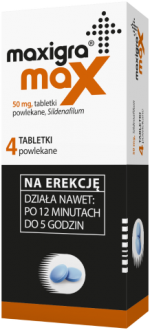 Maxigra Max 50mg, 4 tabletki powlekane